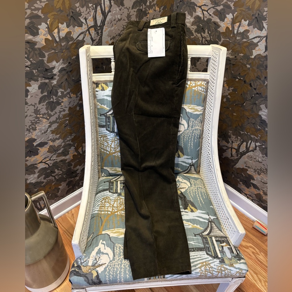 Vintage Size 35 Waist New-With-Tags L.L.Bean Green Pants